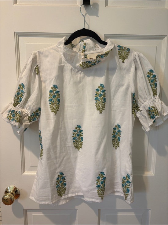 Tops - Fox And Hen Blockprint Top size Large